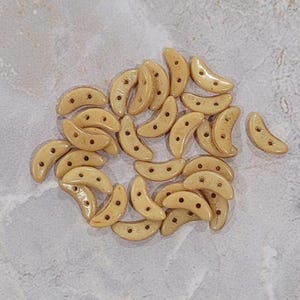 CzechMate Crescents, Pacifica Ginger, 2 Hole Bead, (391-310-PS1009), 30 count