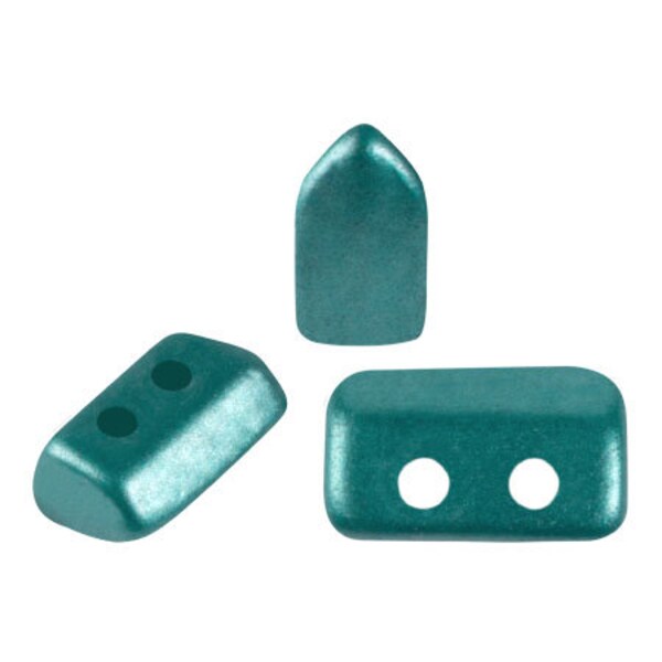 Piros® par Puca® - Paris Bead, Pastel Emerald, 2-Hole, 10 grams, 5 x 3 x 2 mm, (02010-25043)