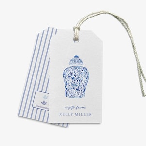 Cadeaukaartjes gemberpotje | Gepersonaliseerde cadeaukaartjes | Cadeaukaarten | Telefoonkaarten | Aangepaste tags | Cadeaukaartjes voor het gezin | Chinoiserie-tags