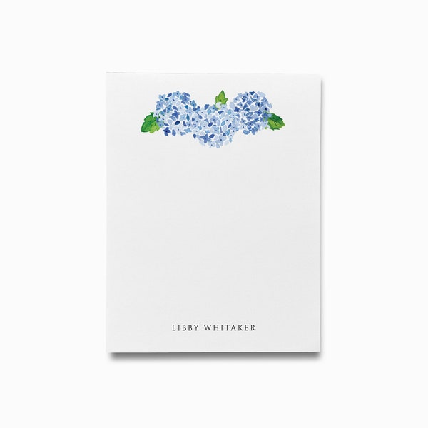 Personalized Hydrangea Notepad | Hydrangea Notepad Set | Spring To Do List | Feminine Notepads | Personalized Gift Floral | Flowers Gift