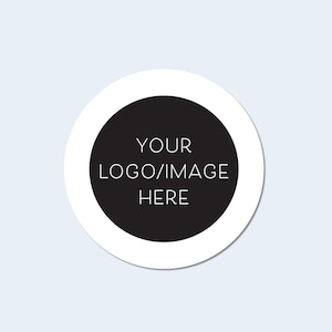 Pegatinas con logotipo personalizado / Pegatinas redondas mate / Sello para sobres comerciales / Cierre de sobre con imagen personalizada / Regalo de marca personal / Profesional