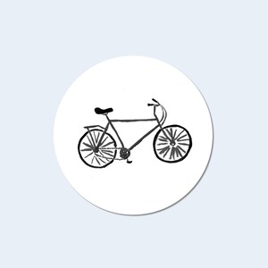 Fahrrad Aufkleber | Fahrrad Aquarell Aufkleber | Fahrrad-Liebhaber-Umschlag Aufkleber | Geburtstagsaufkleber | Gemaltes Etikett | Radfahrer Geschenk Aufkleber