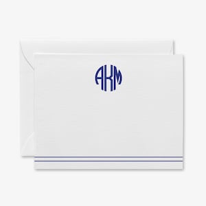 Monogram Personalized Stationery | Flat Note Cards | Custom Gift | Monogram Notecard Set | Thank You Notes | Personalized Gift | Preppy