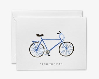 Personalized Bike Cards | Bicycle Folded Cards | Custom Bike Thank You Cards | Bicycle Lovers Gift | Biker Stationery Set | Thank You Notes