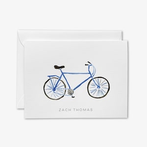 Cartes de vélo personnalisées | Cartes pliées Bicycle | de remerciements vélo personnalisés | Cadeau pour les amateurs de vélo | Ensemble de papeterie de motard | Remerciements