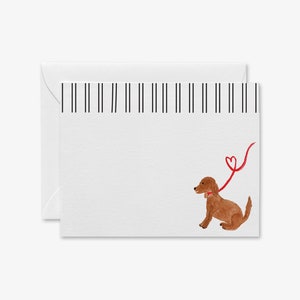 Dog Lover Flat Notecards [Set of 8] | Puppy Dog Thank You Notes | Modern | Feminine Notecard Set | Dog Greeting Cards | Watercolor Dog Cards