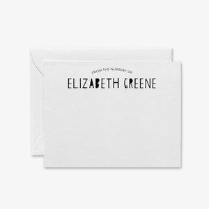 Notas de agradecimiento para bebés / Regalos personalizados / Lindas tarjetas para baby shower / Bebé moderno / Juego de regalo de papelería para bebés personalizado / De la guardería