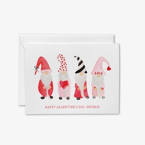 Gnome Galentine's Day Card for Friend | Happy Galentine's Day Greeting Cards | Gnome Pun | Cute Gnome Valentine's Card | Galentine's Card