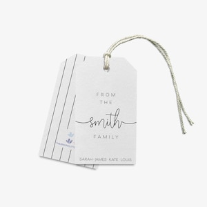 Etiquetas de presente personalizadas para famílias | Etiqueta de presente para família | Etiqueta de aniversário | Etiqueta de cartão de fechamento personalizado | Etiqueta de pendurar para família | Presente personalizado | Etiqueta