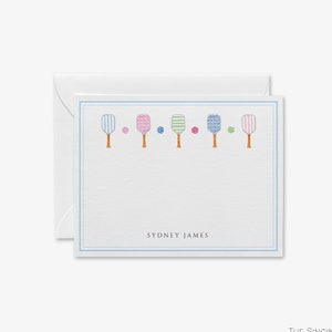 Pickleball Personalisiertes Briefpapier | Pickleball Grußkarten | Pickleball Notizen | Pickleball Geschenk | Gastgeschenk | Preppy Aquarell Danke