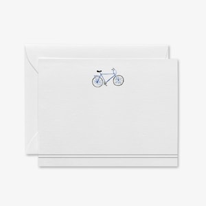 Fahrrad Emblem Flat Notecards [Set von 8] | Fahrrad Dankeschön Hinweis | Professionelles Briefpapier | Radfahrer Karten | Fahrrad-Liebhaber-Geschenk | Männliches Geschenk