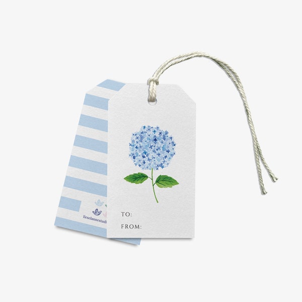 Hydrangea Gift Tags [Sets of 8] | Hydrangea Gift Tags | Hydrangea Tag | Feminine Tag | Watercolor Flower Spring | Birthday Tag | Favor Tags