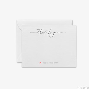 Papelería de agradecimiento para parejas / Tarjetas de notas personalizadas para él y para ella / Tarjetas de agradecimiento para señor y señora / Tarjetas de notas de boda / Regalo de compromiso
