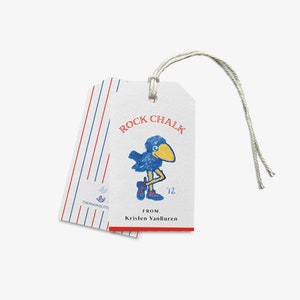 1912 Kansas Jayhawk Gift Tags | Officially Licensed Product | Kansas Lover | KU gift | Rock Chalk Jayhawk Favor Tag | University of Kansas