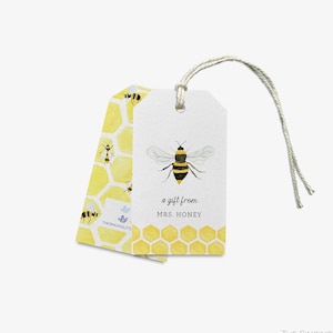 Bee Gift Tags | Bee Lover Favor Tag | Bee Themed Party Tag | Watercolor Hand Painted Tag | Thank You Hang Tag | Bee Favor | Bee Keeper Gift