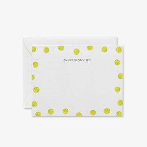 Tennis Personalized Stationery | Tennis Lover Thank You | Tennis Balls Notecards | Preppy Gift Set | Feminine Cards | Gift for her | Sport