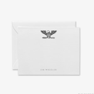 Captain Colonel Personalized Note Card Set | Captain Note Cards Military Stationery | Armed Forces | Soldier Cards | Military Rank Cards
