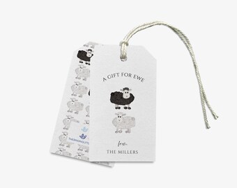 Sheep Gift Tags | Cute Personalized Tags | Sheep Pun | Lamb Lovers | Black Sheep Unique Favor Tags | Pun Lover Hang Tags | Family Gift Tag