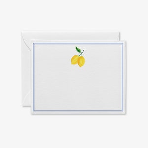 Lemon Flat Notecards [Set of 8] | Lemon Note Card | Lemon Thank You Notes | Lemon Lovers | Lemon Gift | Modern Cards | Flat Cards | Feminine