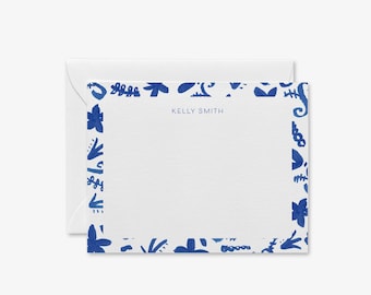Chinoiserie Personalized Stationery | Hand Painted Monogram Personalized Notecards | Personalized Thank You Card | Hostess Gift | Ginger Jar
