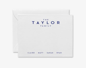 Personalisiertes Briefpapier | Personalisiertes flaches Grußkarten Set