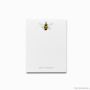 Bee Personalized Notepad | Bee Lover Gift | Bee To Do List Pad | Watercolor Art | Bee Keeper Gift | Family Bumble Bee Grocery List | Garden