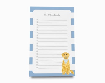 Personalized Golden Retriever Notepad | Dog Lover Notepad Set | Puppy Gift To Do List | Dog Notepad | Personalized Dog Owner Gift | Dog Gift