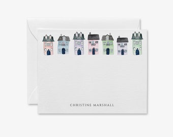 Personalized Watercolor House Notes | Realtor Stationery Set