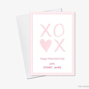 XOXO Kids pour la Saint-Valentin pour l'école | Cartes de vœux roses pour la Saint-Valentin | Saint-Valentin en classe | Saint-Valentin pour enfants | Câlins et bisous les amis