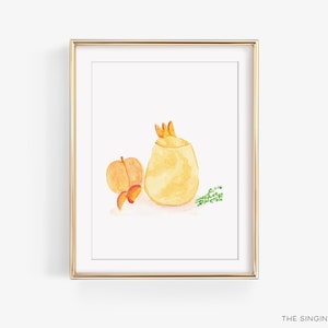 ピーチベリーニ バーカート アートプリント | 手描きカクテルアート | フローズンカクテル 水彩画 | ファインアート | ドリンクデコレーション | ピーチベリーニ ウォールアート