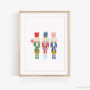 Nutcracker Watercolor Print | Hand Painted Christmas Art | Artwork | Nutcracker Ballet Fine Art | Home Decor | Winter Home Decor | Christmas