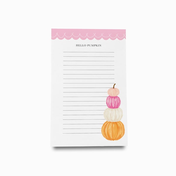 Pumpkin Notepad | Fall Notepad Set | Autumn To Do List | Hostess Gift Preppy Notepads | Pumpkin Lover Gift | Fall Lover | To Do