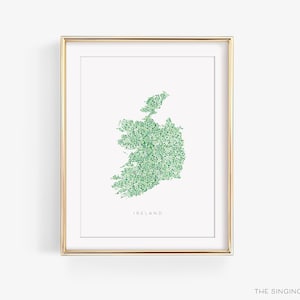 Ireland Watercolor Print | Irish Art Print | Ireland Painting | Irish Family Decor | Watercolor Pattern Painting | St Patricks Day Print