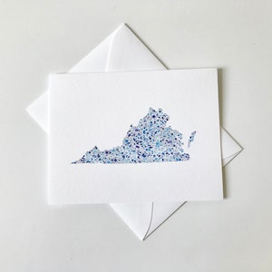 Ensemble de cartes de voeux aquarelle de Virginie | Un mot de Virginie | Cadeau VA | Aquarelle | Cartes de correspondance pliées BCBG | Nouvelles cartes maison