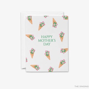 Happy Mother's Day Card | Spring Bouquet of Flowers | Hydrangea Bouquet | Card for Mom | Flower Cards | Mum | Mother's Floral Card For Her