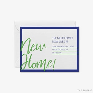 Modern Moving Announcement Card | Change of Address Notice | We've Moved Cards | New Home Announcement | Personalized New House | Two Toned