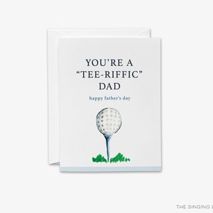Je bent een Tee-Riffic Dad Card | Fijne vaderdagkaart | Kaart golfliefhebber | Vaderdagkaart golfspeler | Stiefvaderkaart | Jij bent de beste