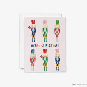 Nutcracker Merry Christmas Cards | Pink Holiday Cards | Christmas Card Set | Family Holiday Card | Cute Winter Cards | Preppy Holiday Cards