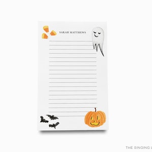 Spooky Halloween Notepad | Bats Jack-O-Lantern Ghost Notepad Set | Fall To Do List | Preppy Notepads | Halloween Lover Notes Gift | Autumn