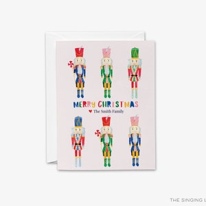 Cartões de Natal personalizados | Cartões de Natal para a família | Cartões de Natal do quebra-nozes | Nosso primeiro cartão de Natal | Cartões de família rosa