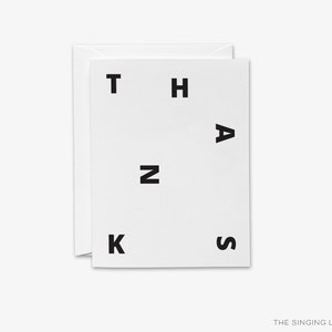 Thank You Card | Modern Thanks Card | Minimalist Card | Basic Thank You Card | Simple Thank You Card Set | Typographic Thank You | Gratitude