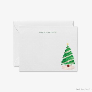 Notas de agradecimiento navideñas / Papelería familiar navideña en color rosa / Tarjetas de agradecimiento navideñas con cuadros vichy / Tarjetas de notas navideñas / Notas de agradecimiento elegantes