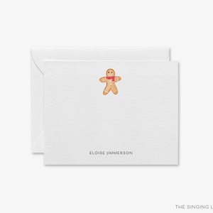 Gingerbread Man Personalized Stationery | Christmas Notecards | Holiday Thank You Notes | Gingerbread Note Cards | Holiday Hostess Gift