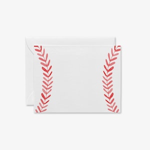 Baseball Seams Flat Notecards [Sets of 8] | Boys Sport Thank You Notes | Baseball Lovers | Baseball Notecards | Baseball Gift Set | Coach