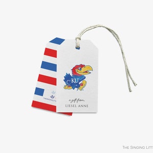 Kansas Jayhawks Gift Tags | Officially Licensed Product | Kansas Lover Tag | KU gift | Rock Chalk Jayhawk Favor Tags | University of Kansas