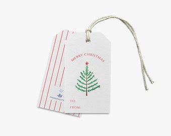 Christmas Evergreen Branch Gift Tags [Sets of 8]