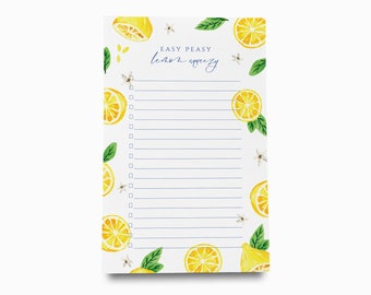 Lemon Notepad | Lemon Lover Notepad Set | Summer To Do List | Feminine Notepads | Summer Gift | Lemons Citrus Gift | Summer Party Gift