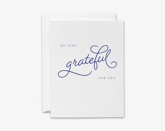 Grateful For You Card | Elegant Thank You Stationery