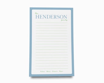 Personalized Family Notepad | Family Notepad Set | Custom To Do List | Family Names Notepad Gift | Personalized Gift | Hostess New Home Gift