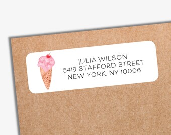 Retourstickers IJshoorntje | Zomerpoststickers
